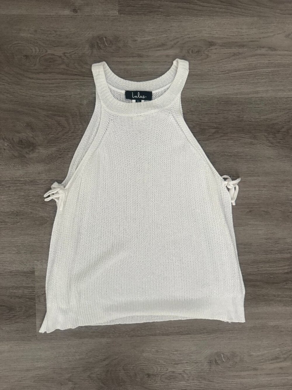 Lulu's White Mesh Top